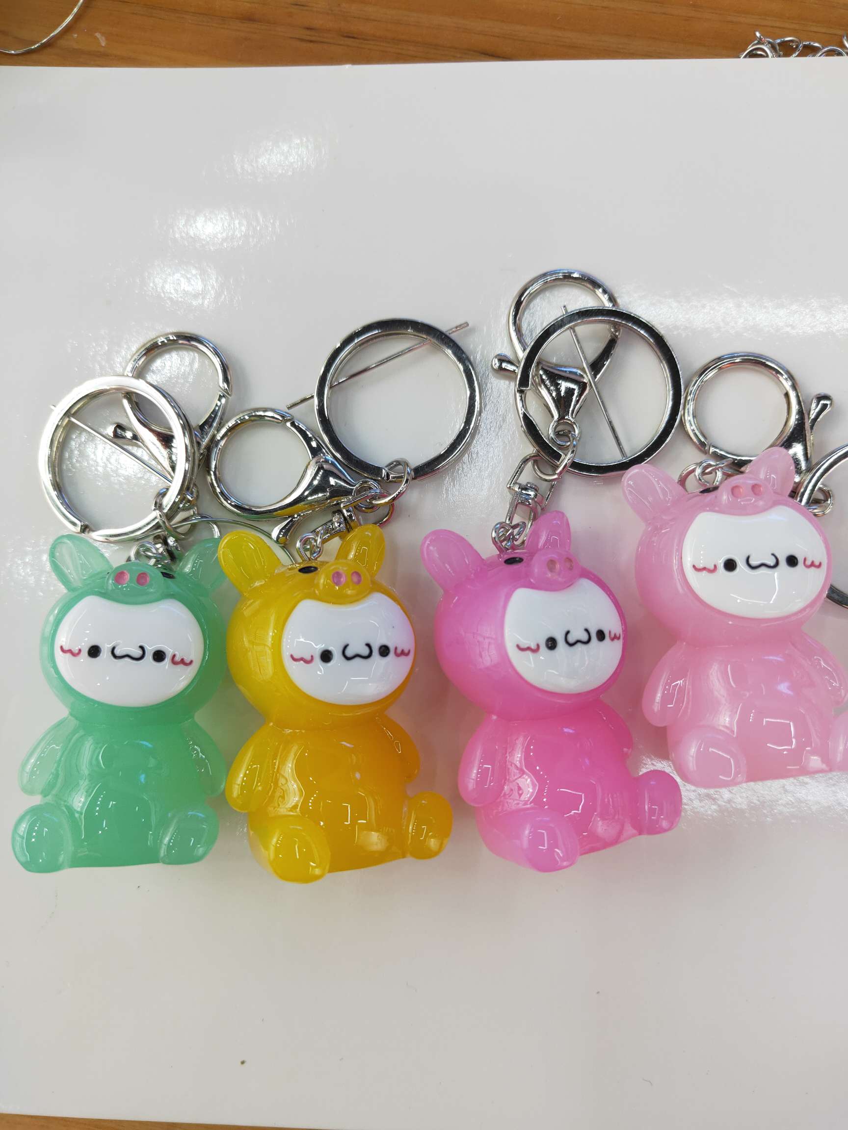 Delicate Small Pig 🐷🐷 Key Chain Pendant Resin Accessories