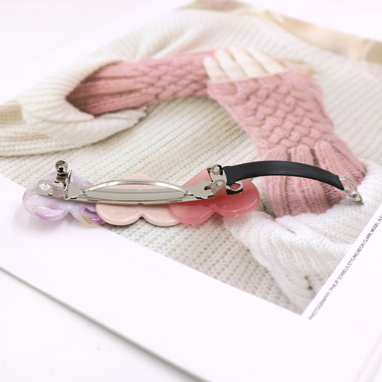 Manufacturer Hairpin South Korea Dongdaemun Spring Clip Love Cross Clip Steel Clip Acetic Acid Top Clip Heart Tie Pony Tail Clip Hairpin Three-Color Match Color undefined