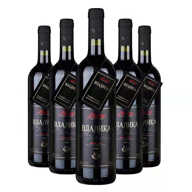欧洲黑山红酒外交官干红葡萄酒单支原装进口感醇厚白底实物图
