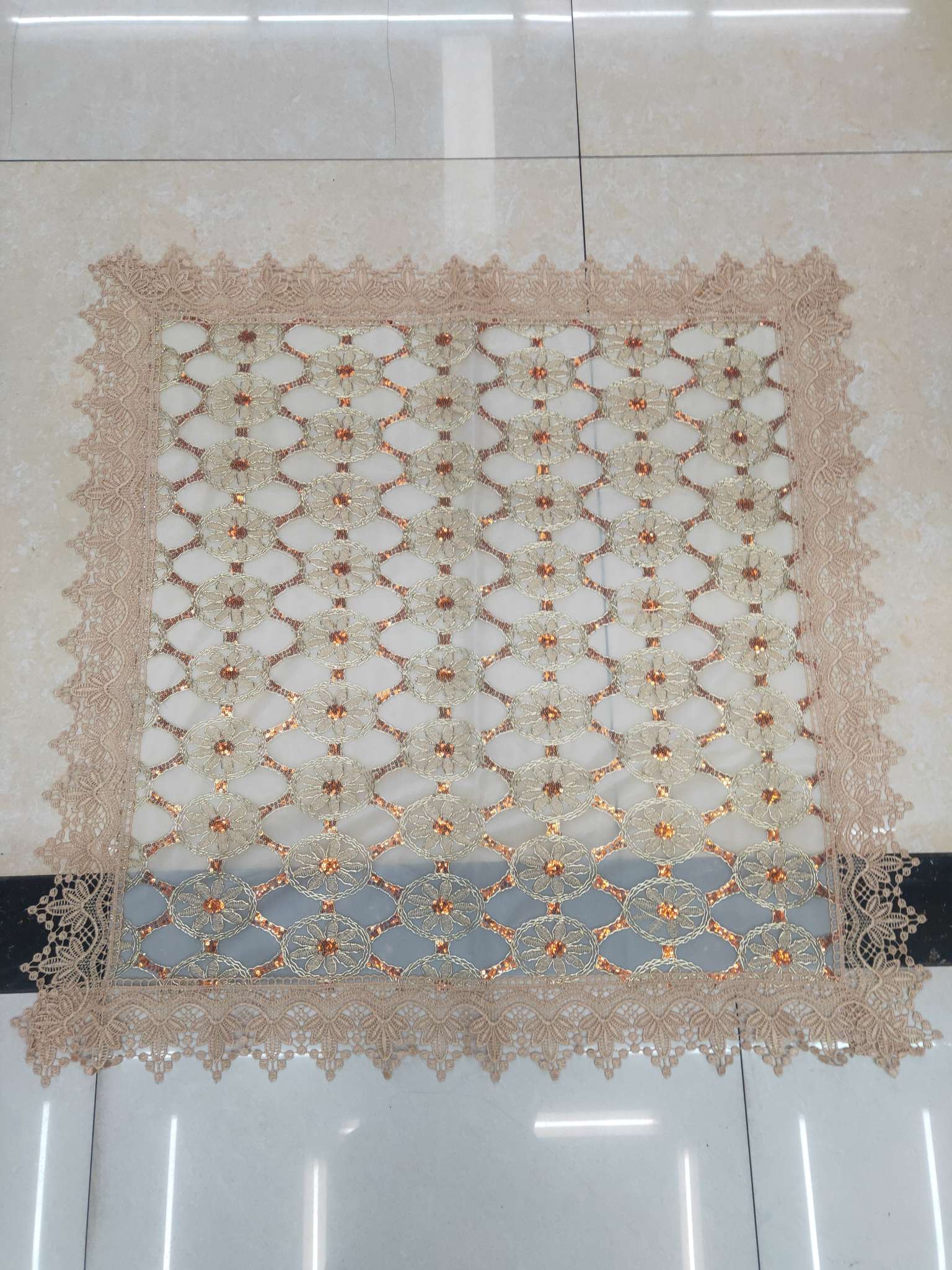 Polyester embroidered tablecloth thumbnail