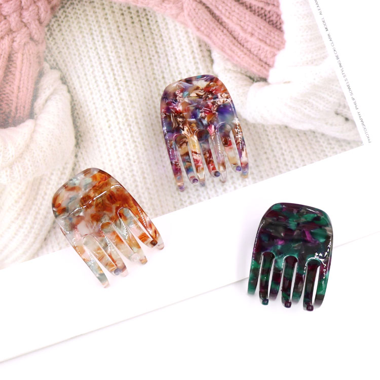 Japanese Explosive Hairpin Headwear Grab Acetic Acid Plate Hair Grab Acetic Acid Leopard Top Clip Hair Clip Hair Accessories Custom Wholesale Specification drawing