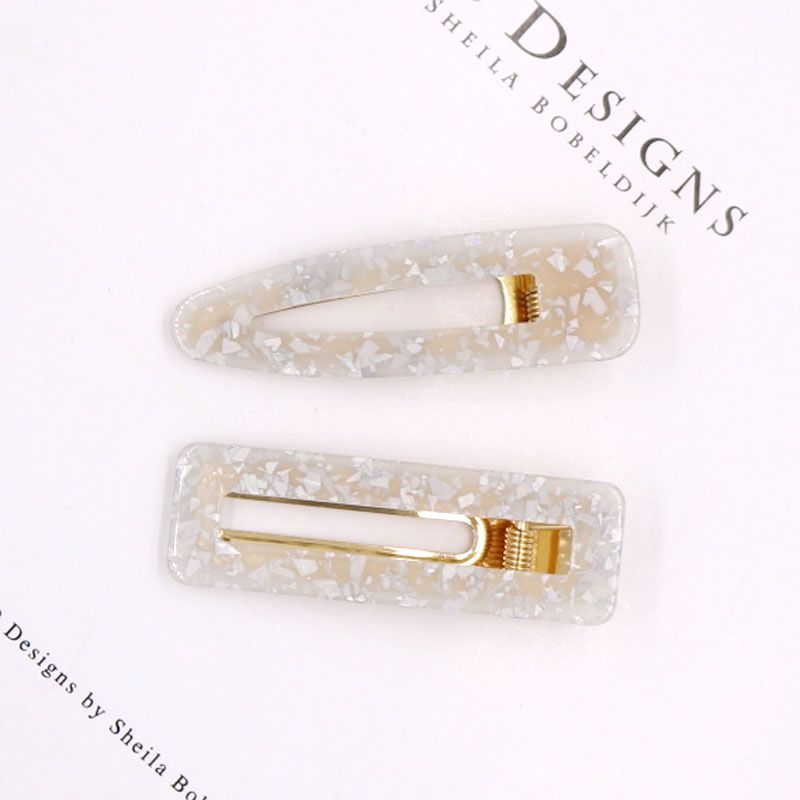 Popular Leopard Print Duck Beak Clip Hollow Acetic Acid Clip Gold Foil Edge Clip Korean Bangs Clip Net Red Hair Adornment Sequin Hair Clip Square Drop Shape Set undefined