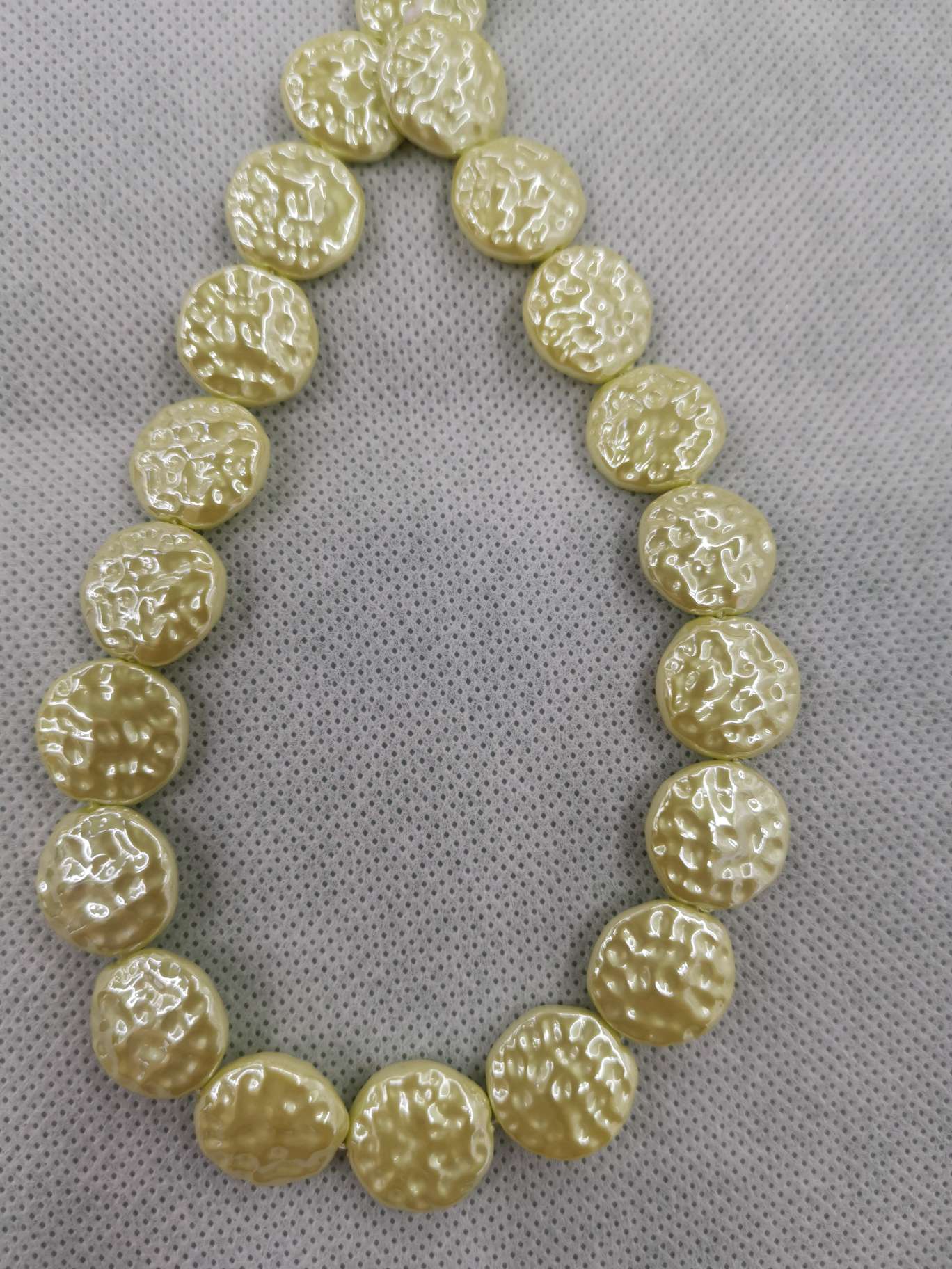 16mm straight-hole imitation shell flat sheet Hengyang bead jewelry accessory DIY popular bestseller details Picture