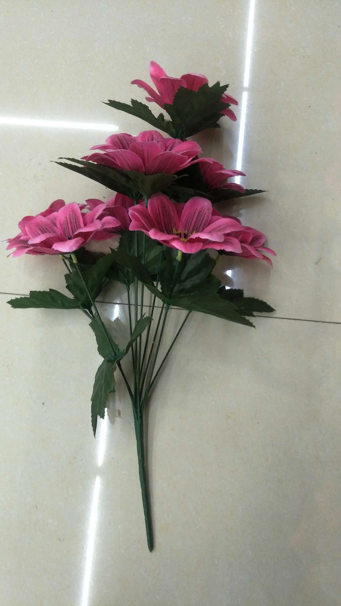 9-head silk-screened cherry blossom artificial flower living room display undefined