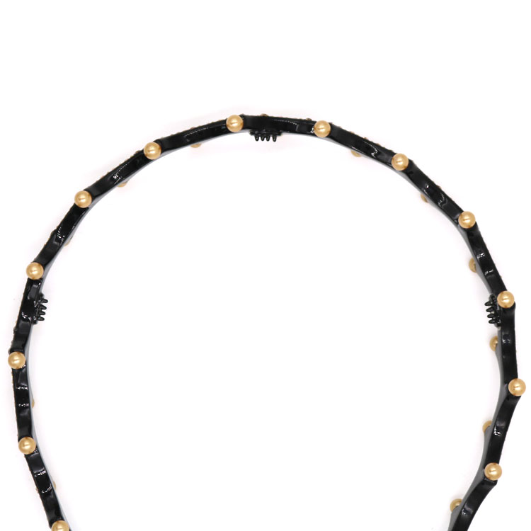 Alexander New Ins Headband Acetate Sheet Headband Black Bangs Hairpin High-Grade Rhinestone Headband Steel Ball Hair Jewelry Custom undefined