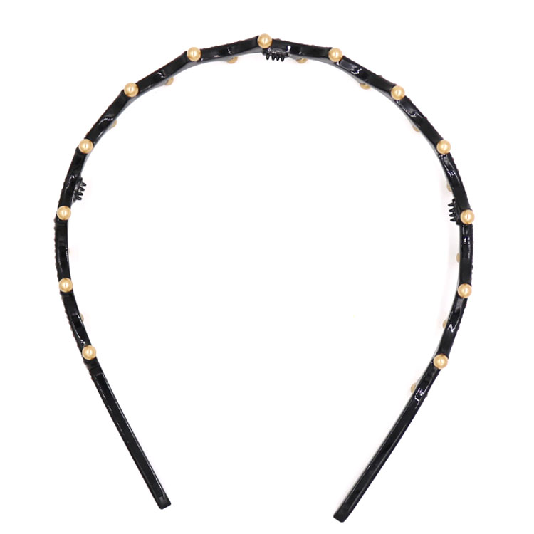 Alexander New Ins Headband Acetate Sheet Headband Black Bangs Hairpin High-Grade Rhinestone Headband Steel Ball Hair Jewelry Custom undefined