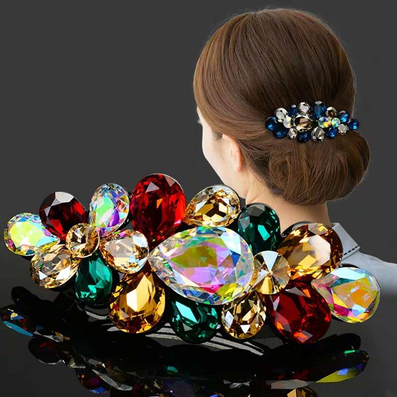 Colorful light luxury crystal hairpins thumbnail