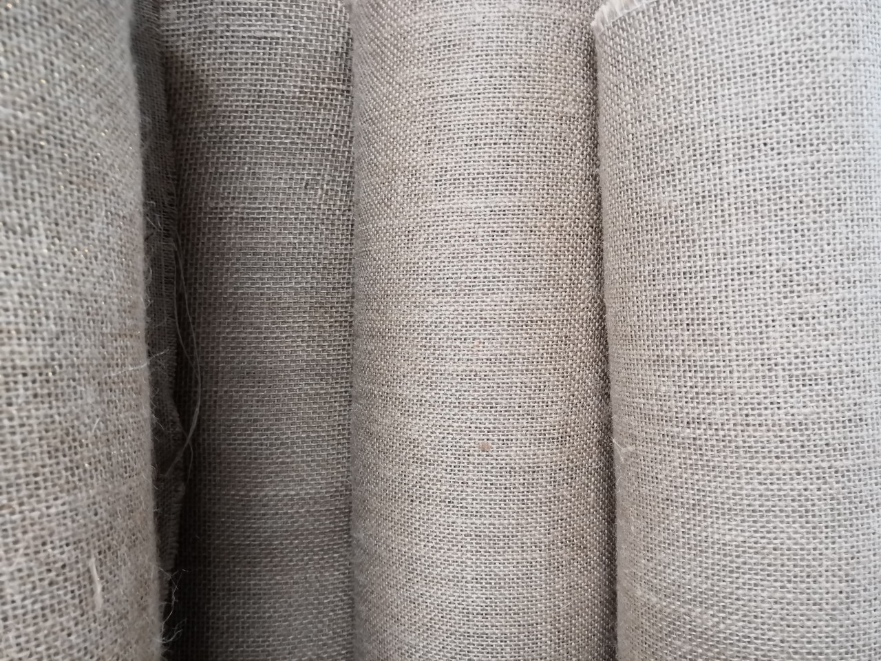 Factory direct sales of natural all-linen fabric for handicrafts and luggage in stock Specification image