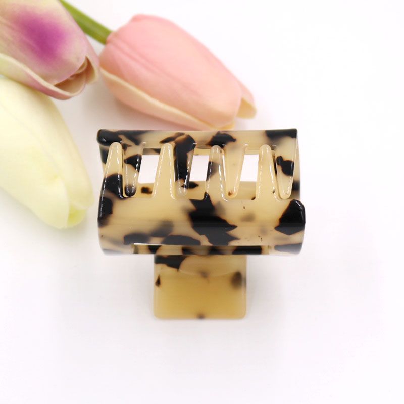 South Korea Dongdaemun Clip Square Hollow Medium Clip Acetic Acid Plate Top Clip Hair Accessories Hair Clip Vertical Clip Clip Clip Female undefined