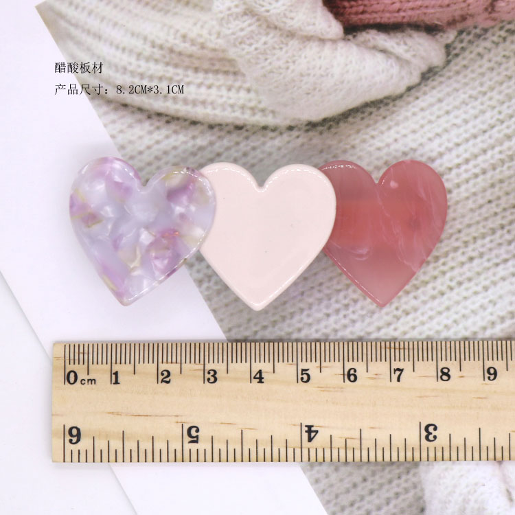 Manufacturer Hairpin South Korea Dongdaemun Spring Clip Love Cross Clip Steel Clip Acetic Acid Top Clip Heart Tie Pony Tail Clip Hairpin Three-Color Match Color undefined
