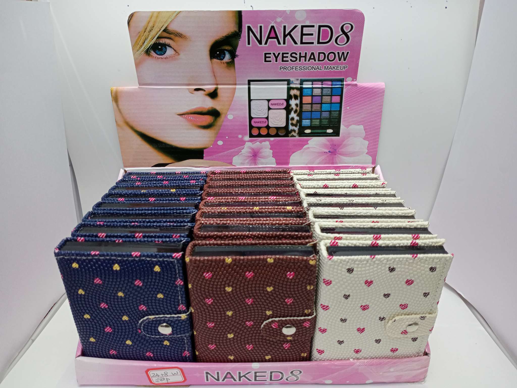 Leather 24-color and 8-color eyeshadow lip and eye makeup combination factory direct sales Specification image