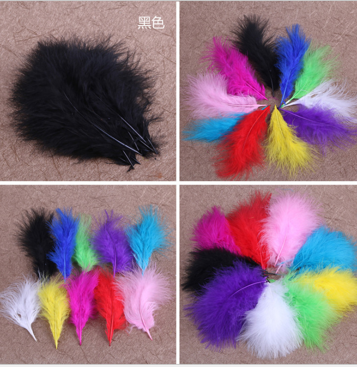 火鸡羽毛，尖尾绒，波波球填充羽毛详情图6