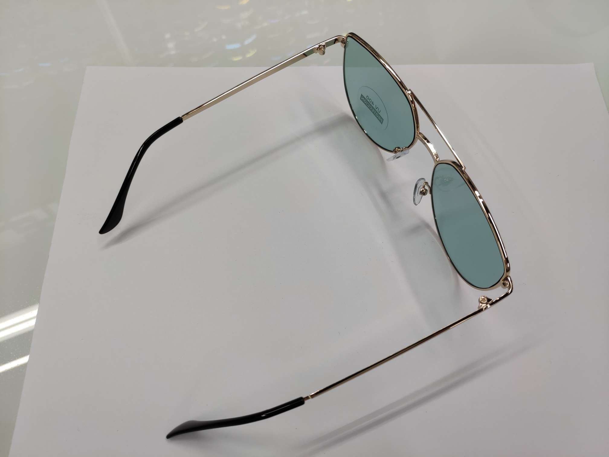Round-framed gold-edge safety-coated sunglasses polarizing glasses Specification image