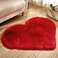 红色长毛绒仿羊毛心形地毯地垫可爱少女心形地毯客厅卧室阳台装饰产品图