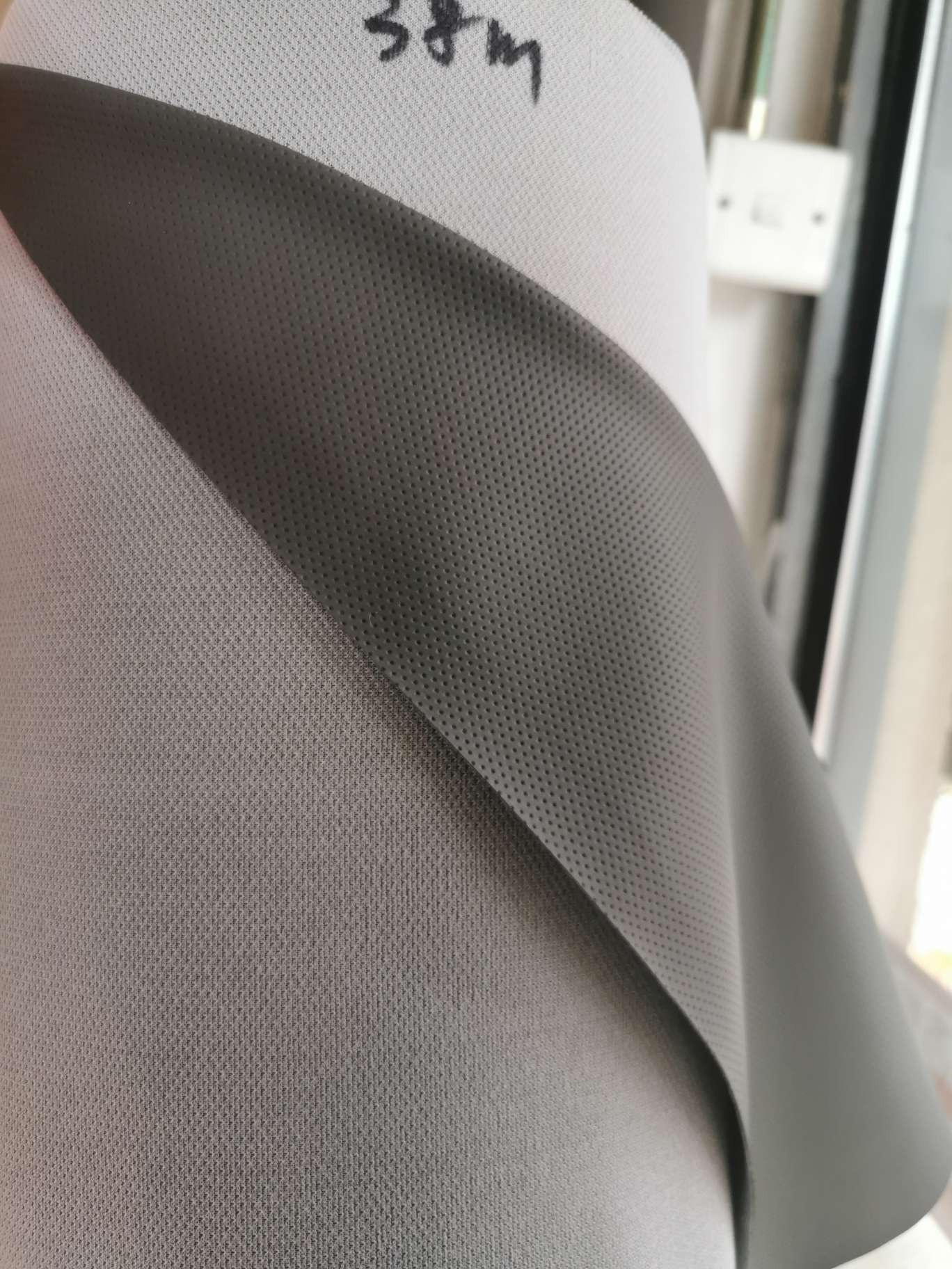 PVC artificial leather automotive leather matte semi-perforated textured widened fabric Item Picture