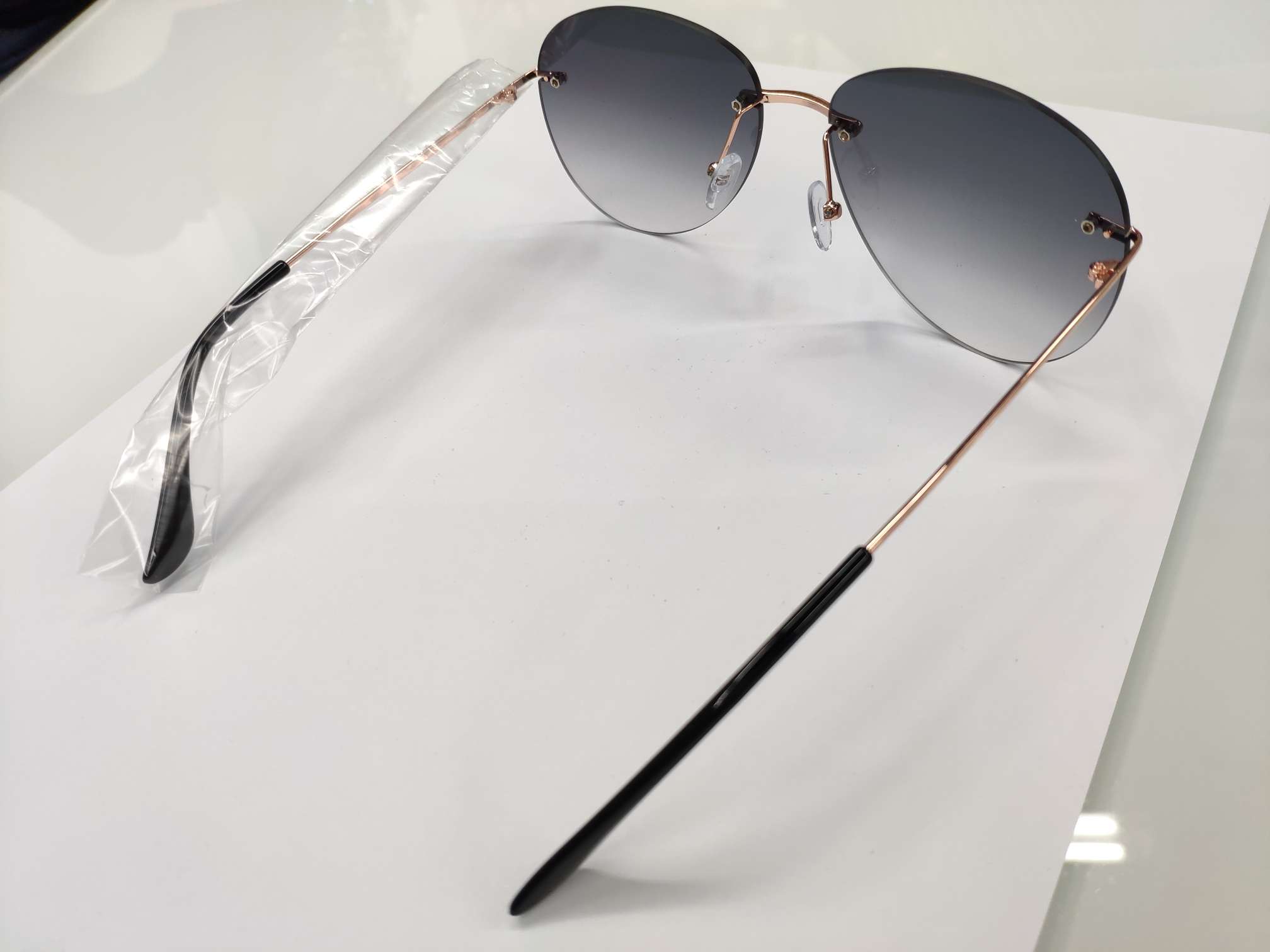 Round-framed edgeless safety coated lens sunglasses polarizing glasses Specification image