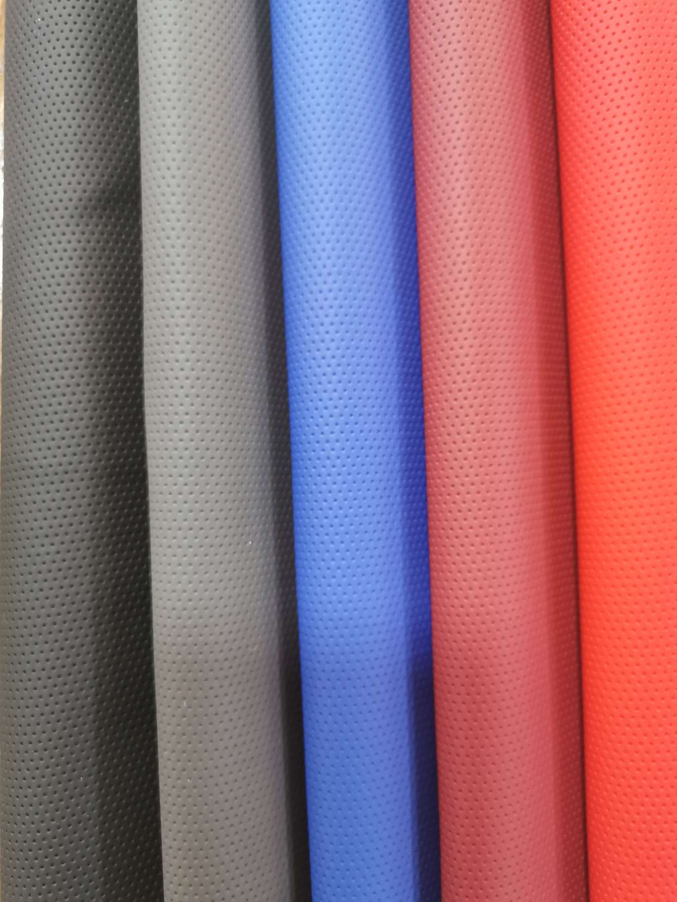 PVC artificial leather automotive leather matte semi-perforated textured widened fabric Application Scenario