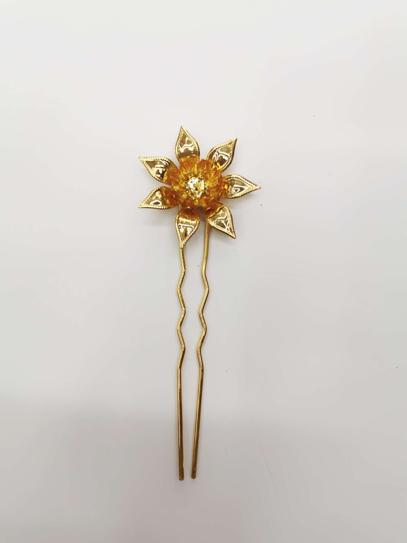 高档古风款饰品配件新娘发簪材料金色发梳DIY汉服发饰盘发头饰凤冠步摇产品图