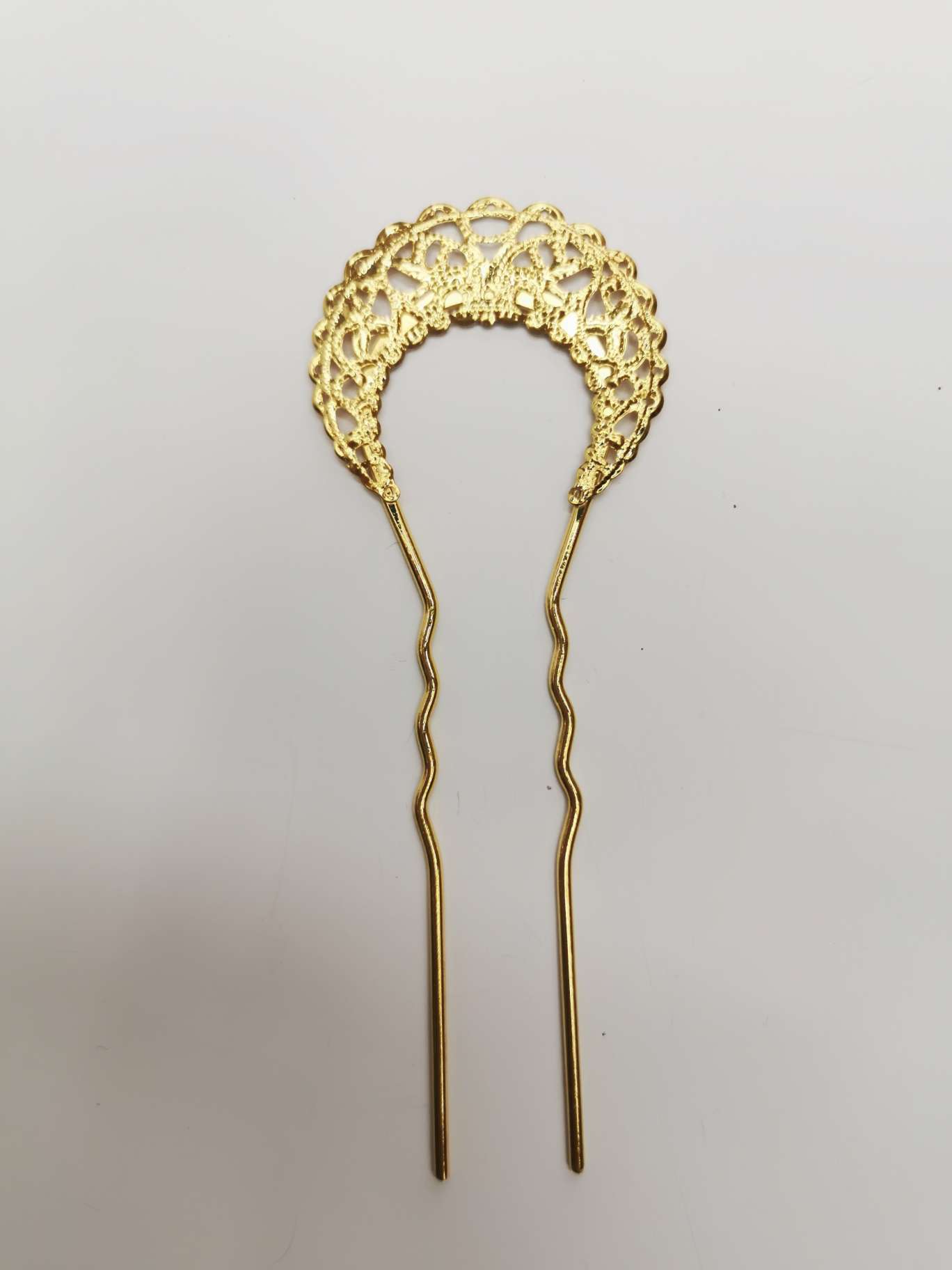 高档古风款饰品配件新娘发簪材料金色发梳DIY汉服发饰盘发头饰凤冠步摇详情图6