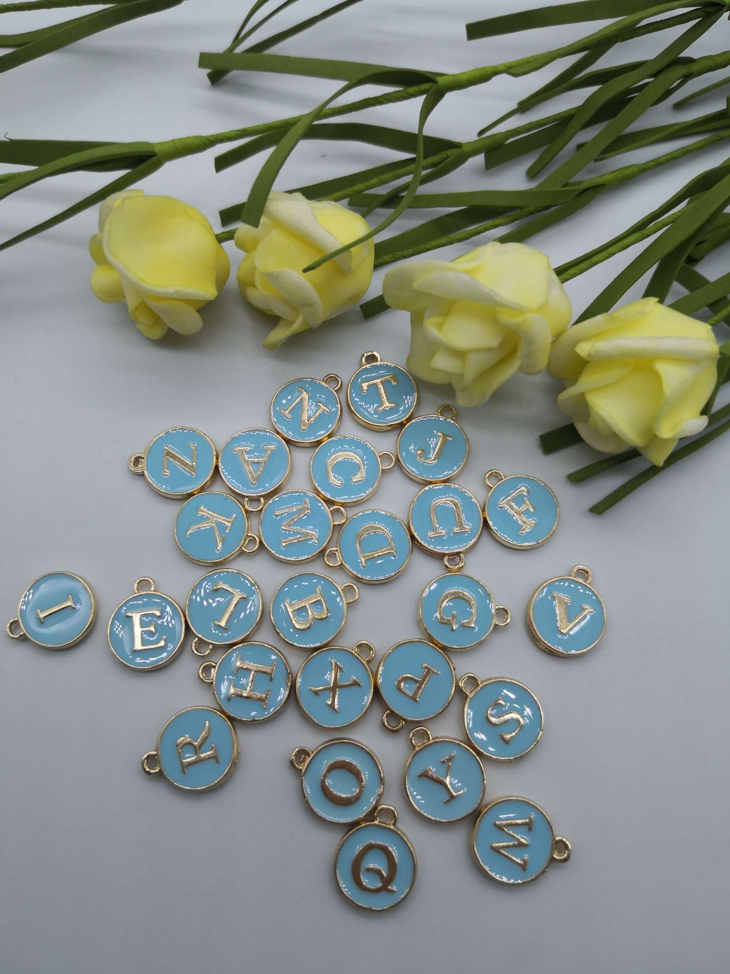 DLY jewelry accessories, eco-friendly English 26-letter 7-color stock, factory direct sales, large quantity, price negotiable undefined