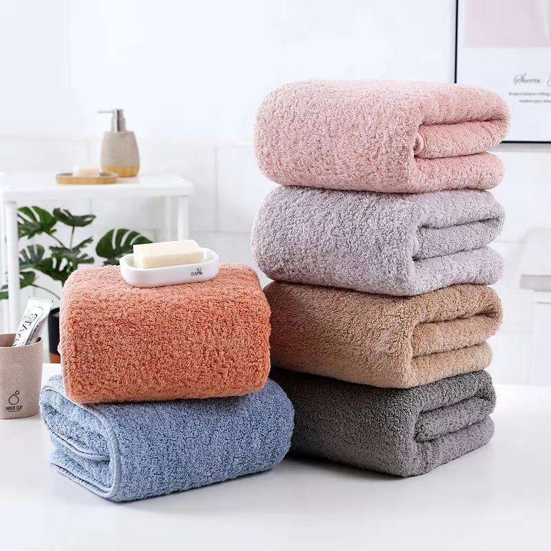7036 Long Hair Bath Towel With Edge Is Absorbent And Comfortable