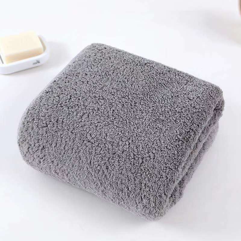 Customer using 7036 Long Hair Bath Towel