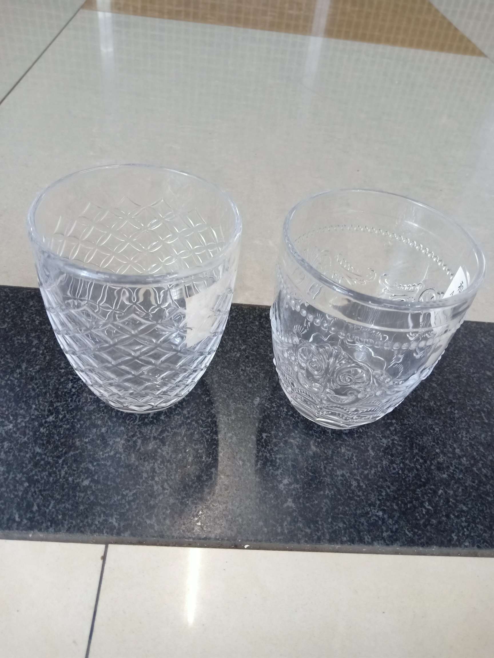 高白料优质花纹透明玻璃水杯茶杯酒杯奶杯果汁杯