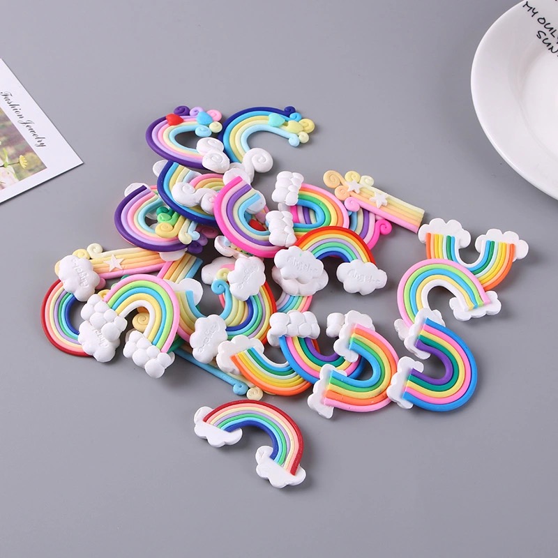 厂家直销软陶彩虹棒棒糖 钥匙扣手机壳 仿真饰品DIT饰品配件材料