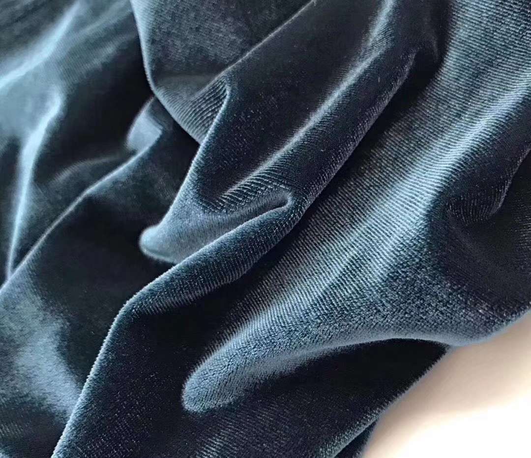 KS Korean velvet, Korean velvet fabric, warp knitted stretch knitted short plush golden velvet, men's and women's tops and pants, home decoration fabric Specification image