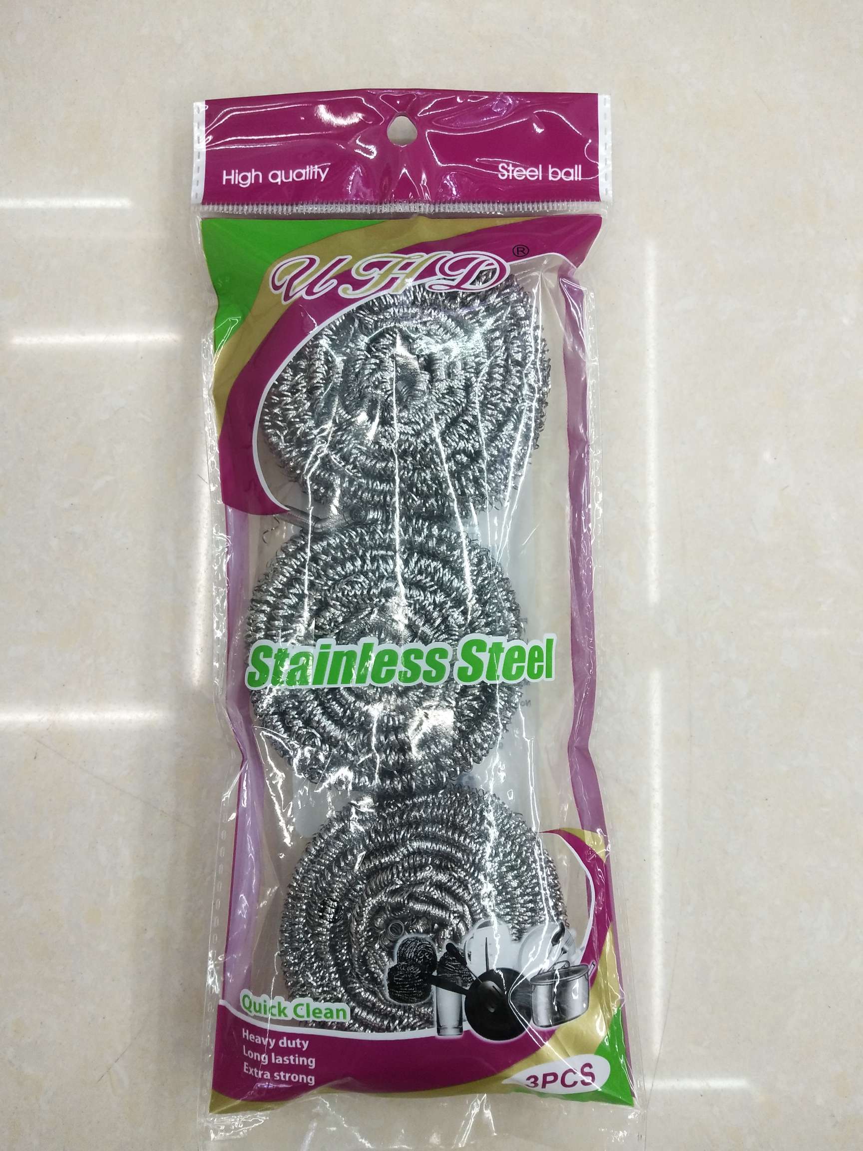 厂家直销国勇清洁球 货号H822,3个17克清洁球，洗锅球