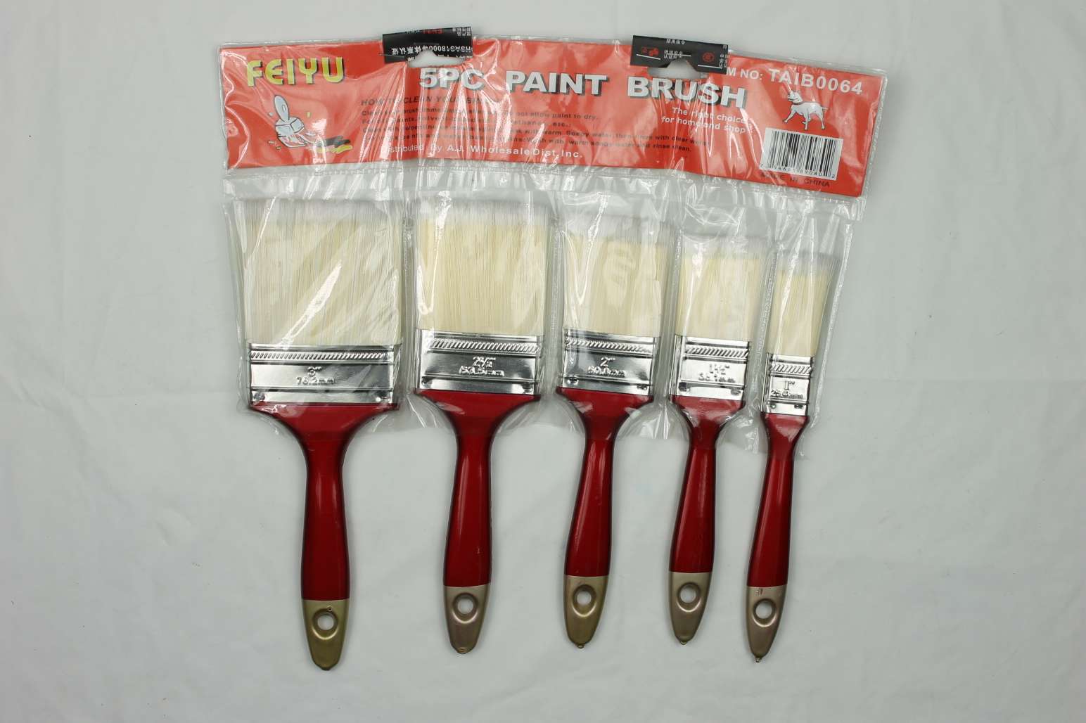 5pcs plastic handle filament paint brush set, a hot seller in the supermarket thumbnail