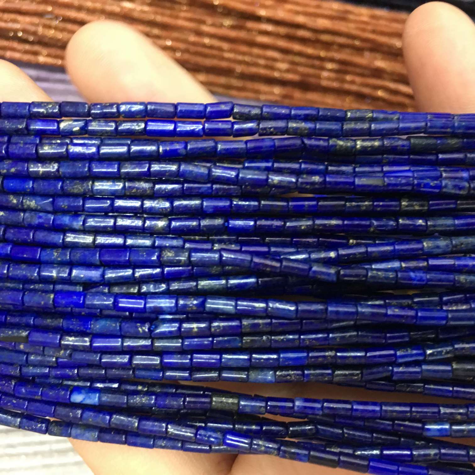 Natural 2*4mm bucket beads, turquoise, green agate, red agate, lapis lazurite, tiger-eye black agate, loose beads, long chain, handcrafted undefined