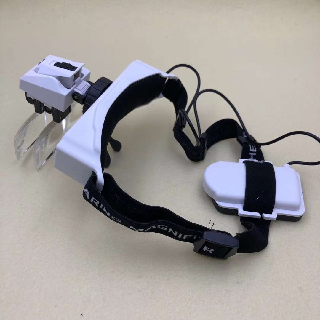 LED头戴式阅读放大镜高清组合镜片倍数钟表维修多功能带灯放大镜详情图7