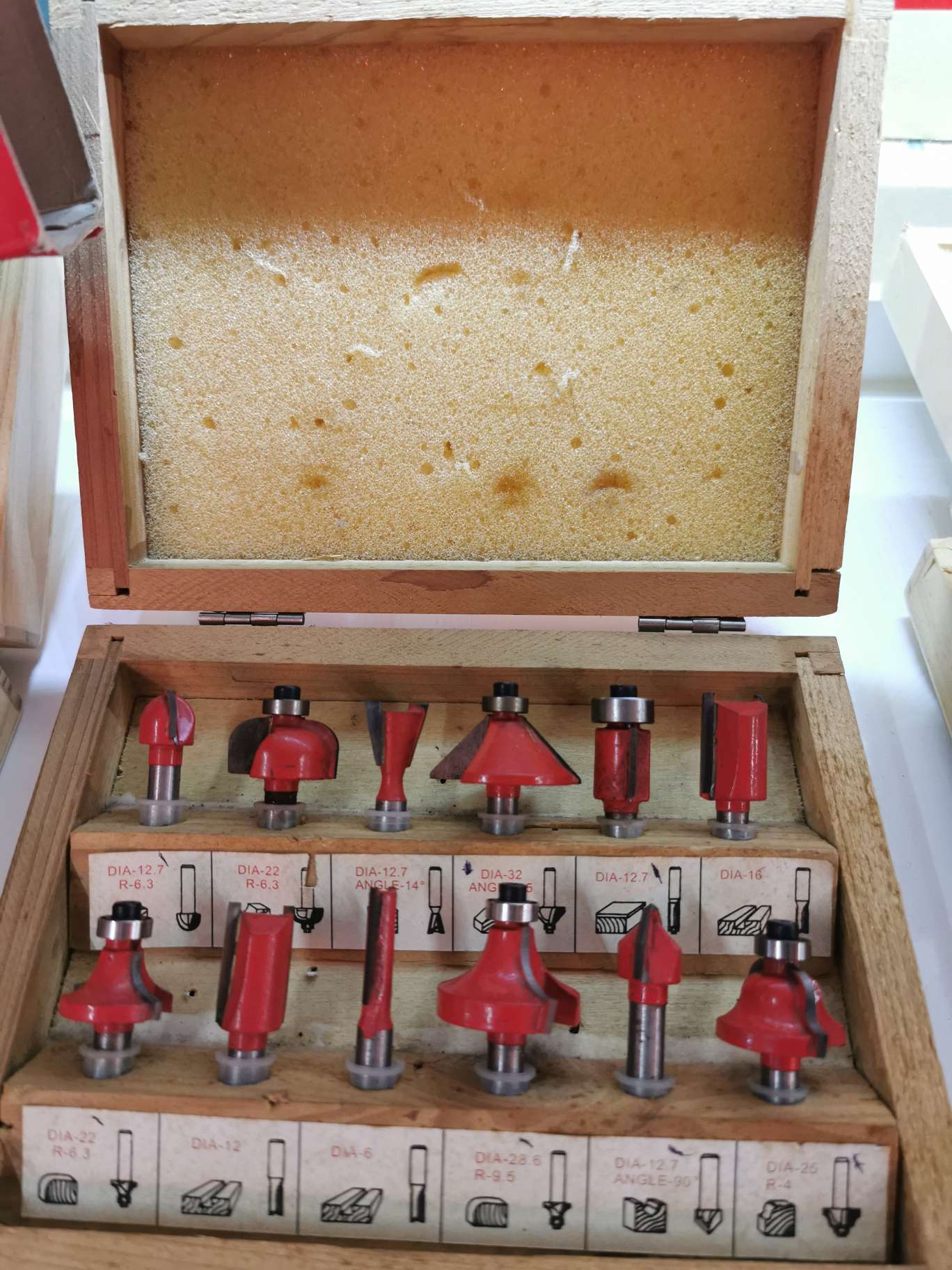 Wood Milling Cutter 12Pc*8 12Pc*1/4 12Pc*1/2 Specification drawing