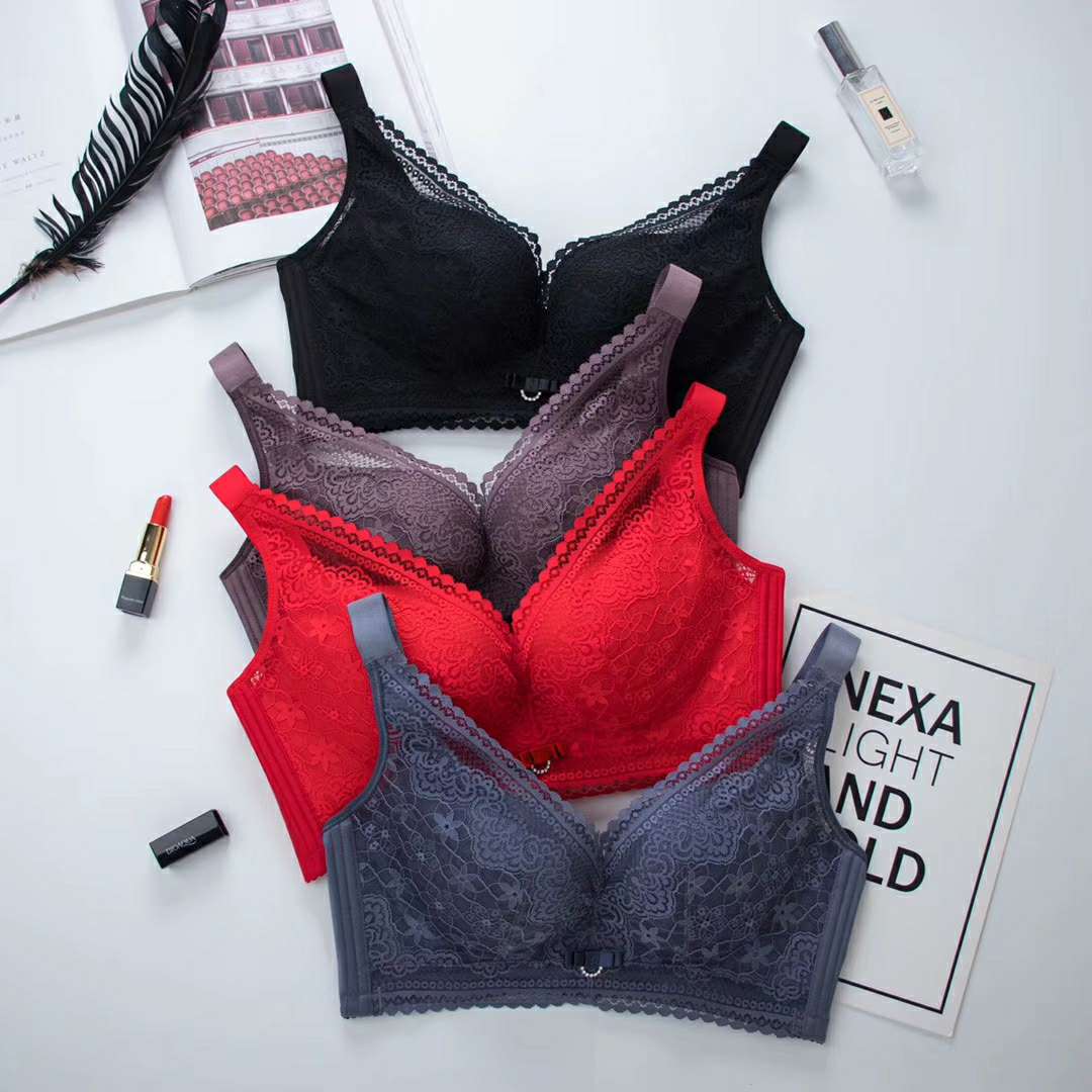 Adjust, tuck in the breast, and gather the bra