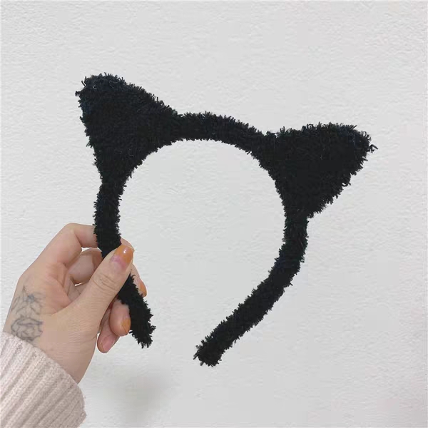 Cute cat ear hair band pressure hair non-slip headband cartoon ladies net red wash hair card show festival hair accessories thumbnail