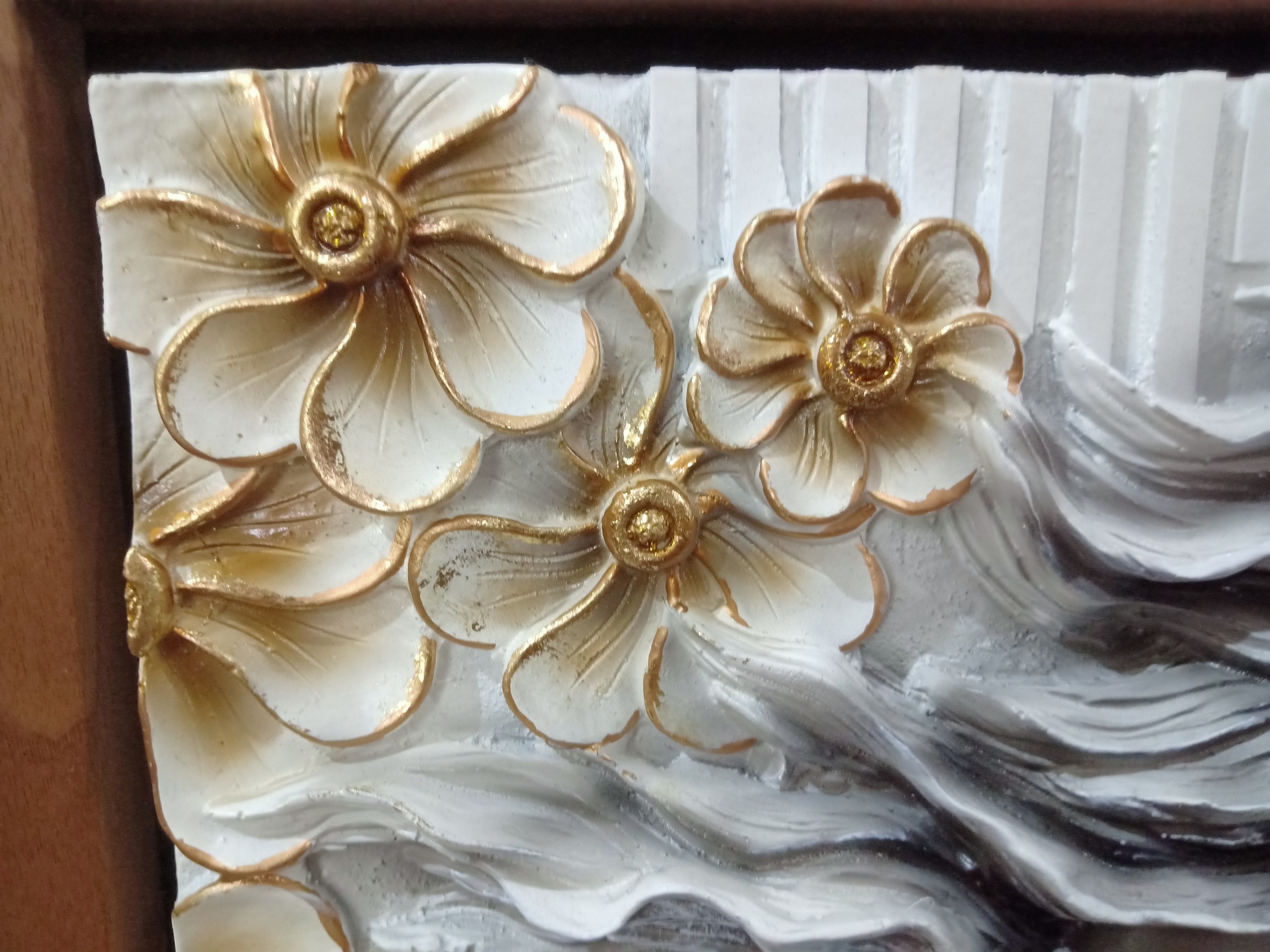 马头树脂浖雕画细节图