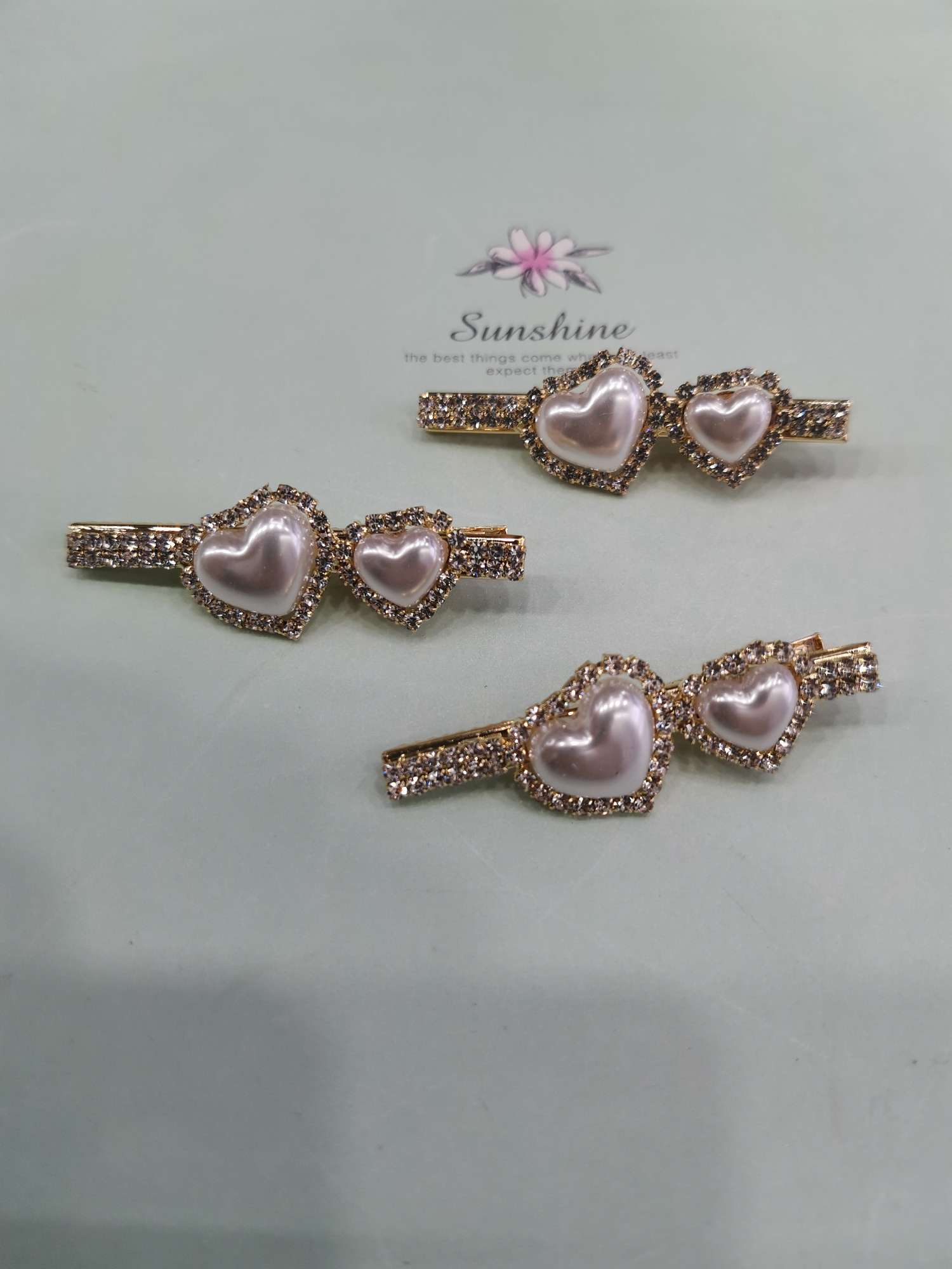 Double Heart Bobby Pin