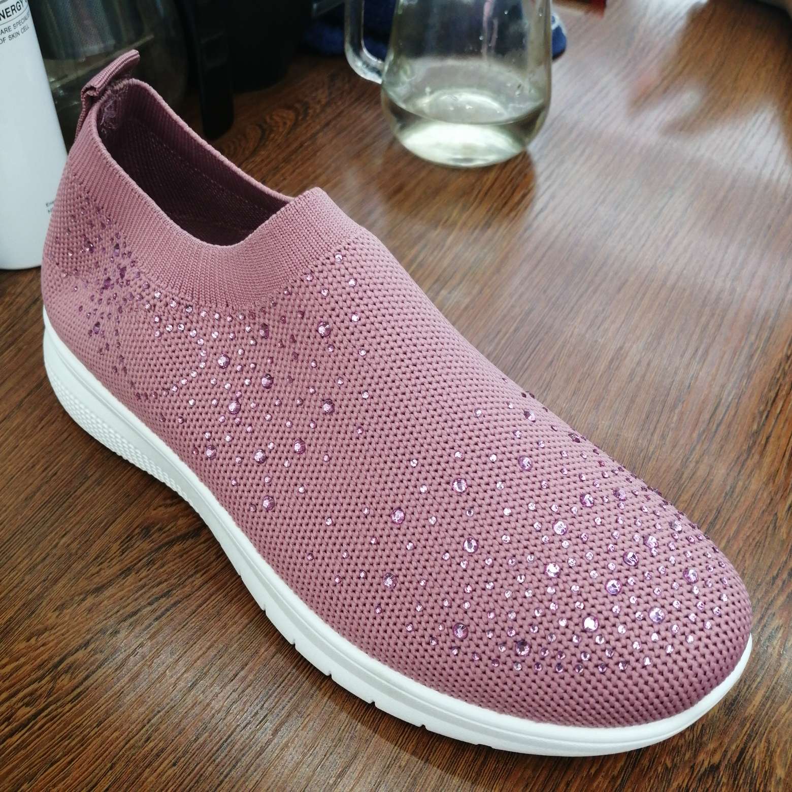 Little bit drill women's flying woven casual shoes single shoe heart breathable
