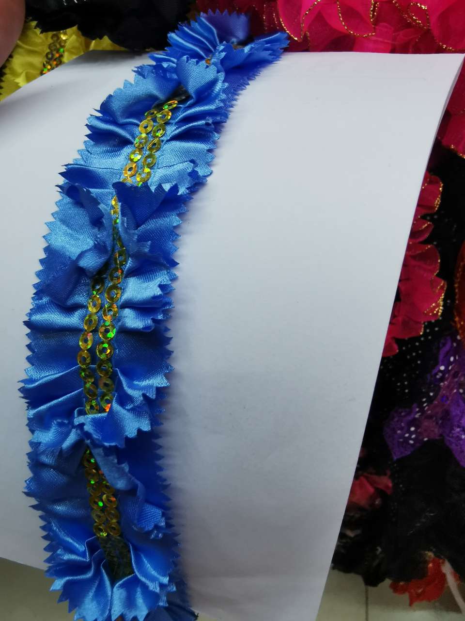 4 Cm Color T-Serrated Platter Double Sequin Dress Accessories Lace Accessories Lace Specification drawing