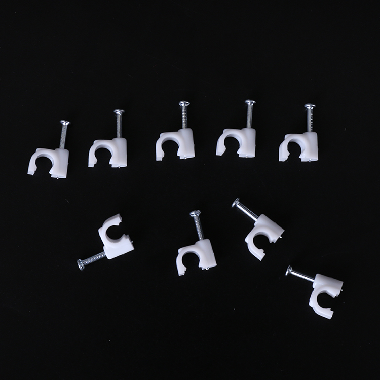 Wire nail fixator on the wiring wall