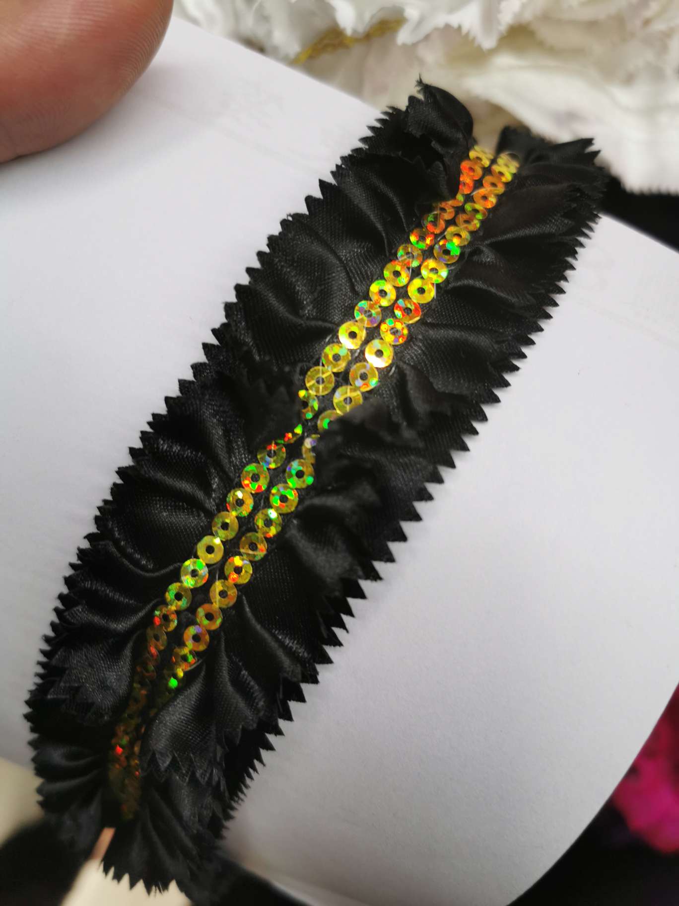 4 Cm Color T-Serrated Platter Double Sequin Dress Accessories Lace Accessories Lace Application Scenario