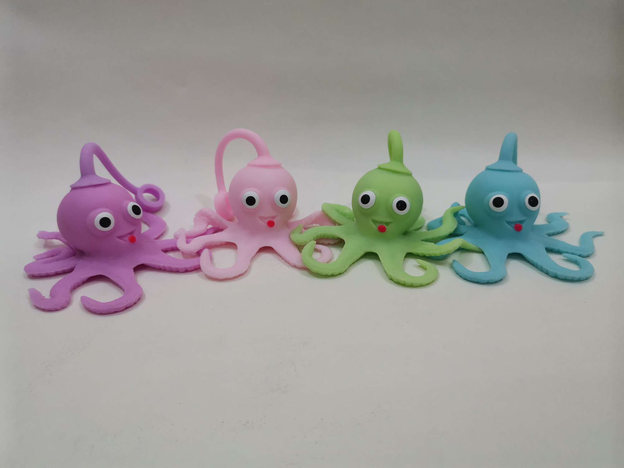 4色章鱼闪光PVA仿真玩具可爱软绵绵的TPR减压恶搞玩具