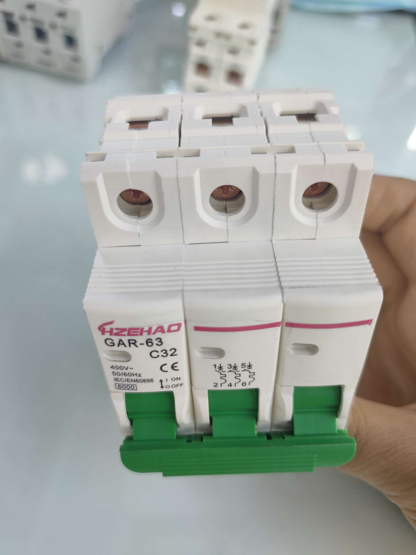 C45 miniature circuit breaker air switch 3P/1A-63A Specification image