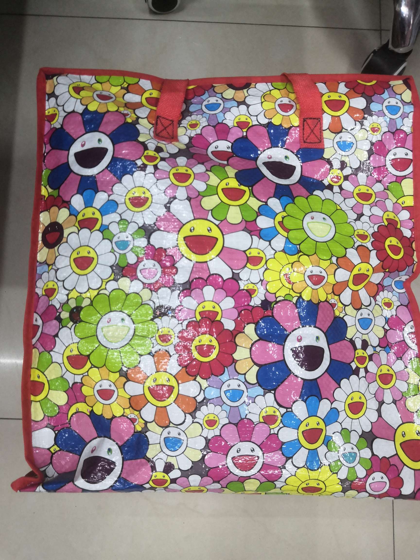 Colored woven bags