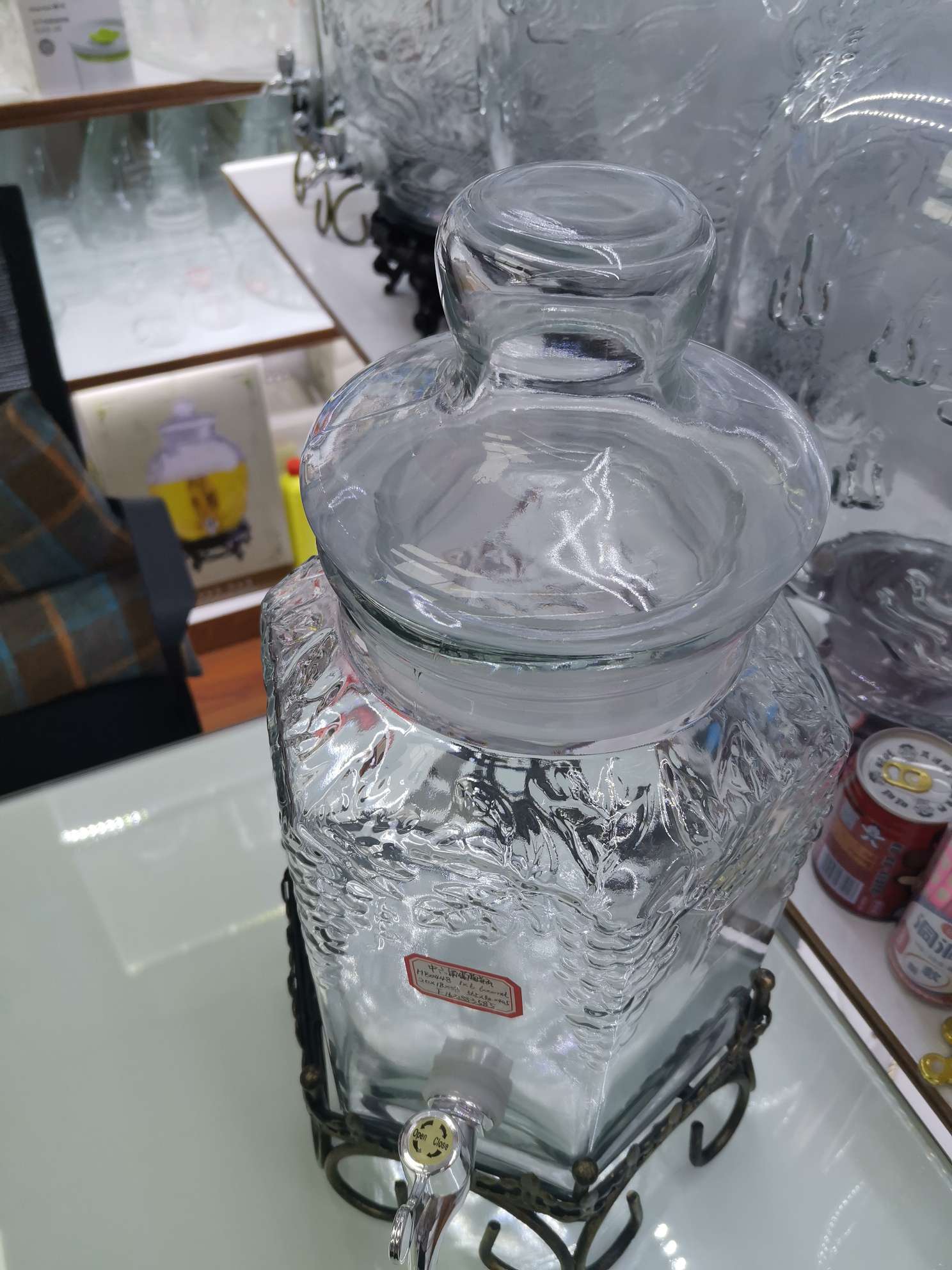 玻璃泡酒瓶带龙头自酿葡萄酒瓶酵素瓶储物罐酒坛玻璃泡酒桶细节图