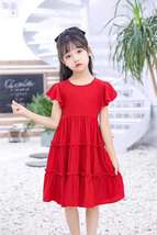 红色夏装儿童连衣裙