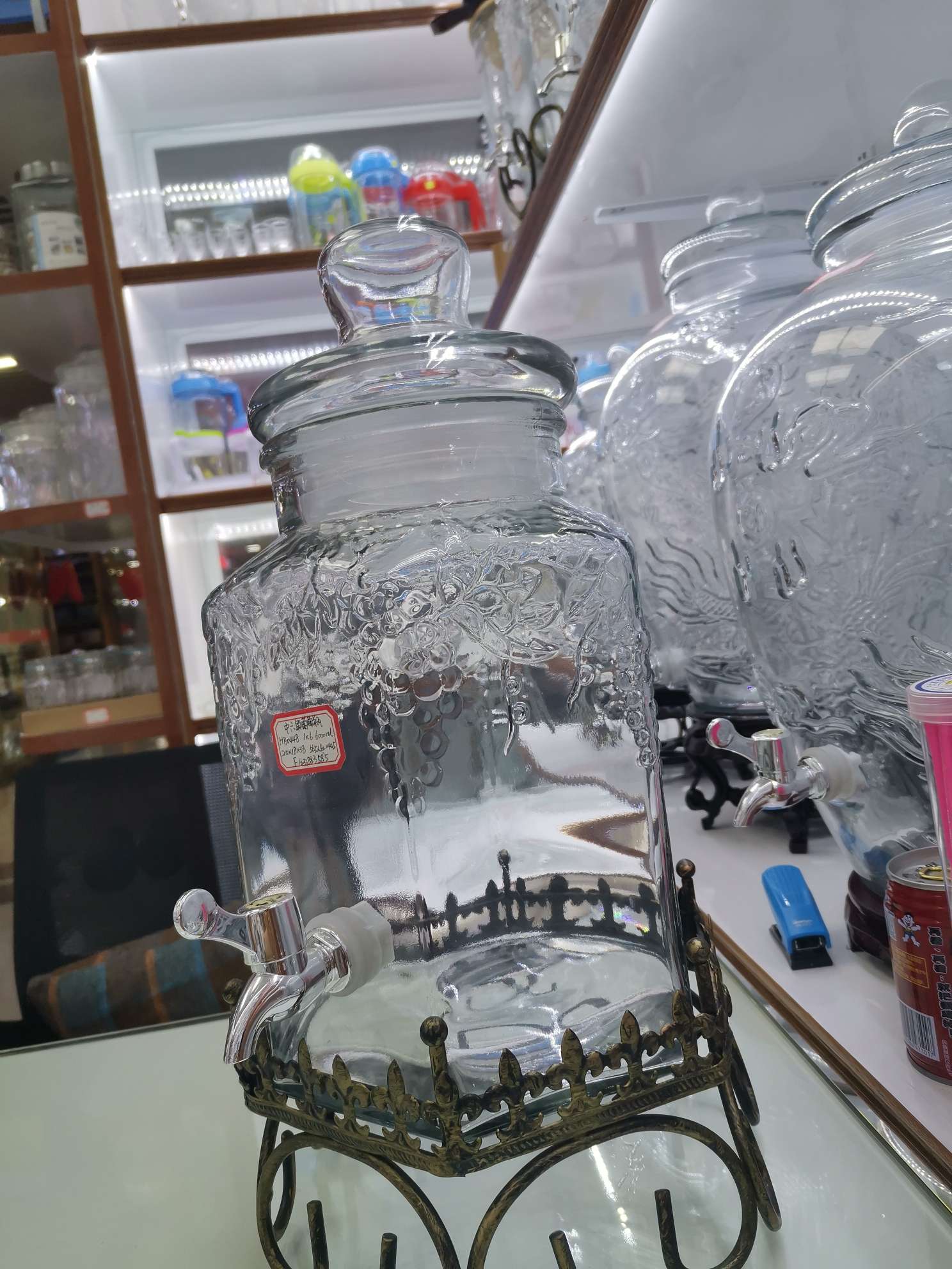 玻璃泡酒瓶带龙头自酿葡萄酒瓶酵素瓶储物罐酒坛玻璃泡酒桶产品图