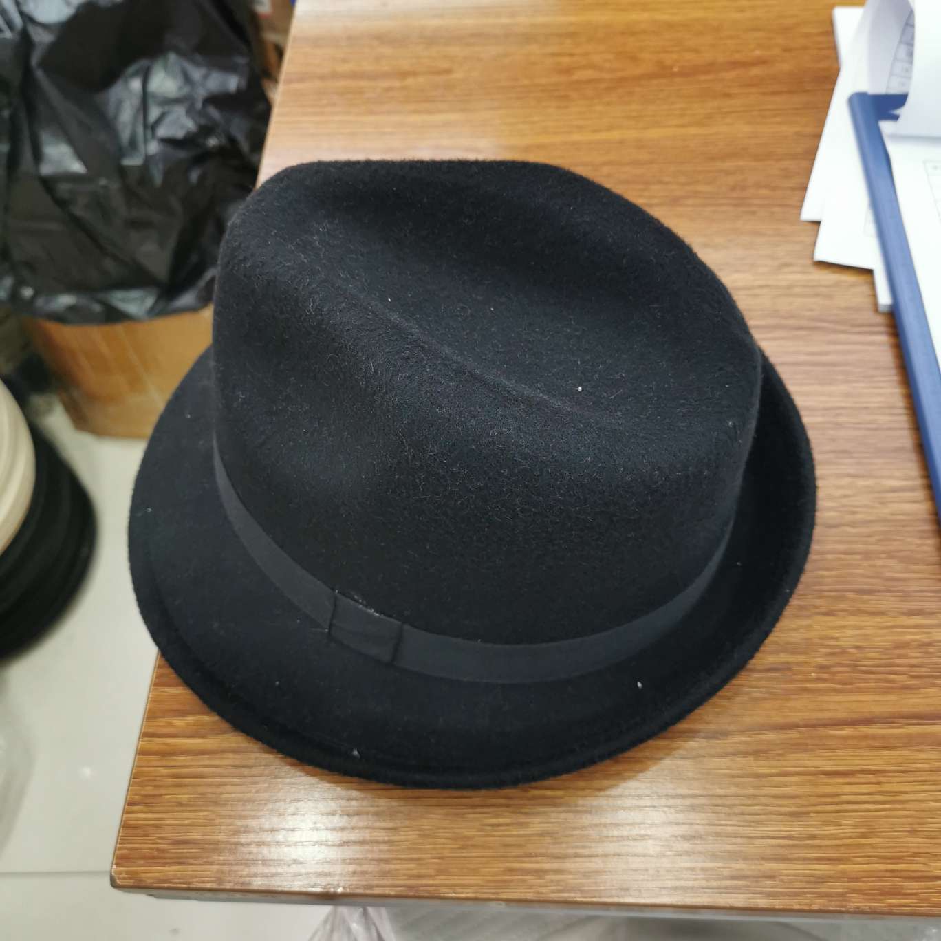 Adult Top Hat Black Classic Old Shanghai Beach Boom details Picture