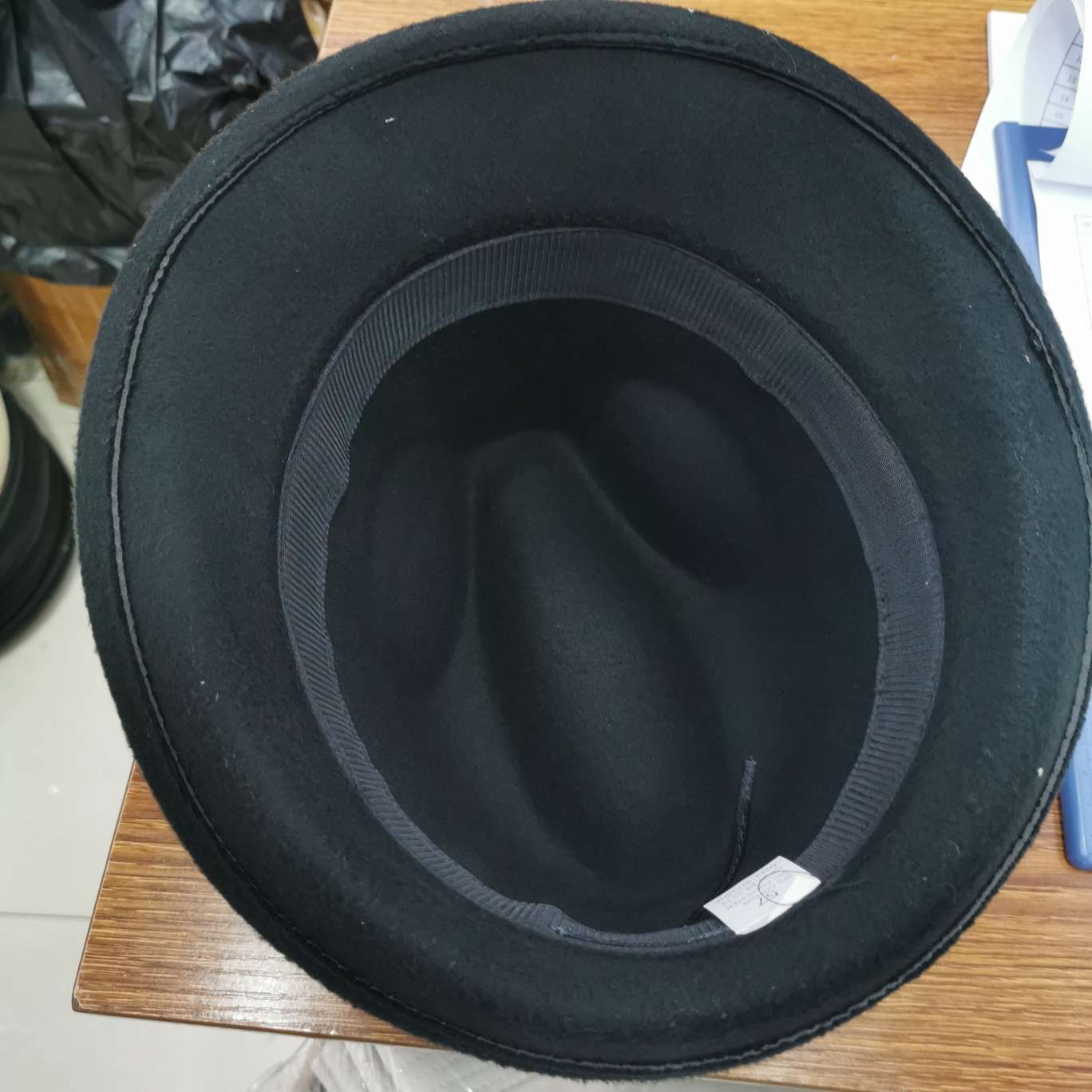 Adult Top Hat Black Classic Old Shanghai Beach Boom Specification drawing